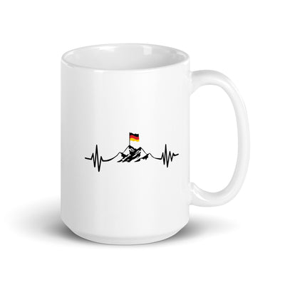 Herzschlag Berge Und Deutschland Flagge - Tasse berge 15oz