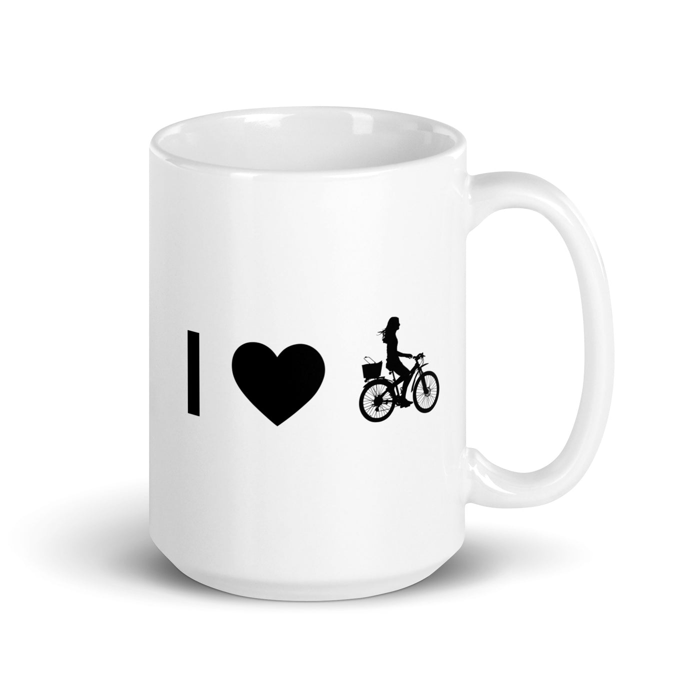 I Heart And Female Cycling - Tasse fahrrad 15oz