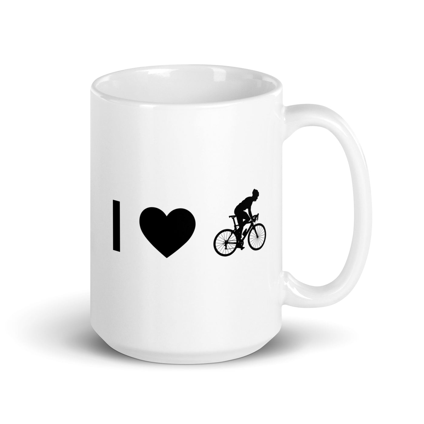 I Heart And Guy Cycling - Tasse fahrrad 15oz