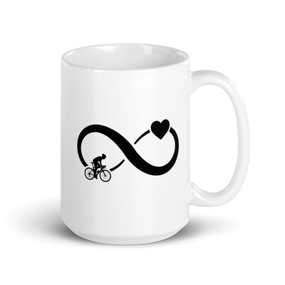 Infinity Heart And Cycling 1 - Tasse fahrrad 15oz