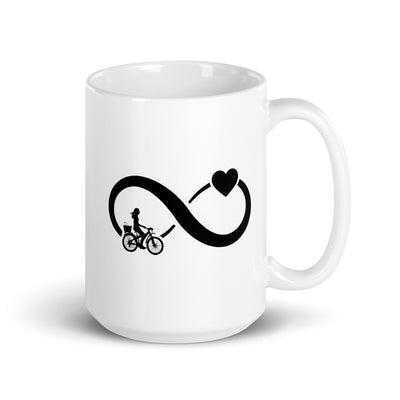 Infinity Heart And Cycling 2 - Tasse fahrrad 15oz