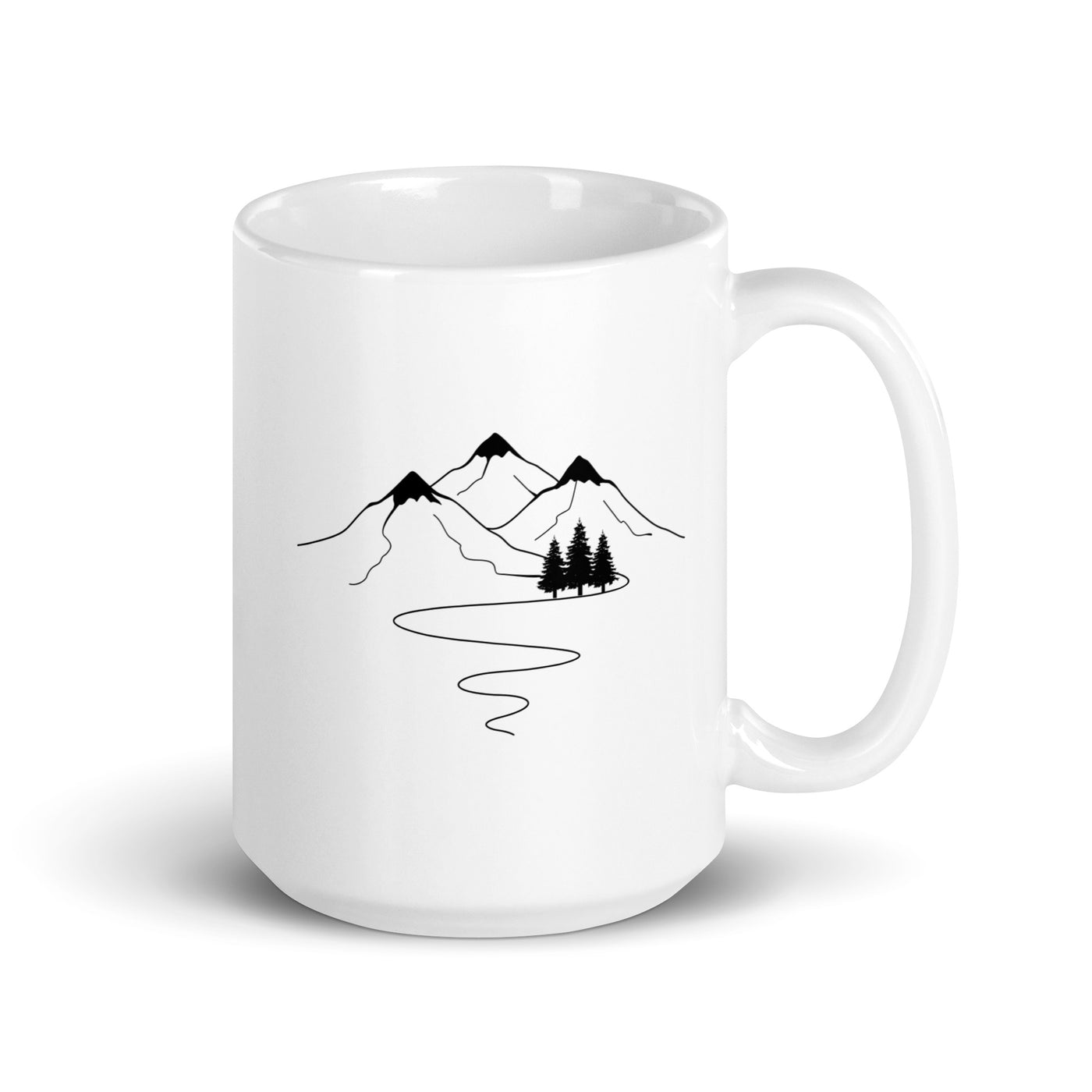 Mountain Trail Curves And Trees - Tasse camping 15oz