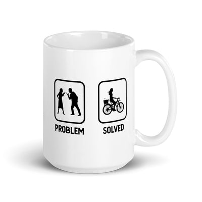 Problem Solved - Female Cycling - Tasse fahrrad 15oz