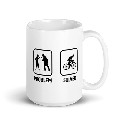 Problem Solved - Guy Cycling - Tasse fahrrad 15oz
