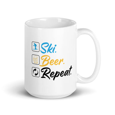 Ski. Beer. Repeat. - (S.K) - Tasse klettern 15oz
