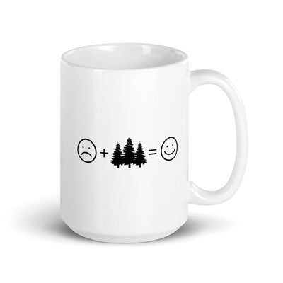 Smile Face And Trees - Tasse camping 15oz