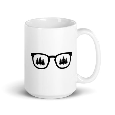 Sunglasses And Trees - Tasse camping 15oz