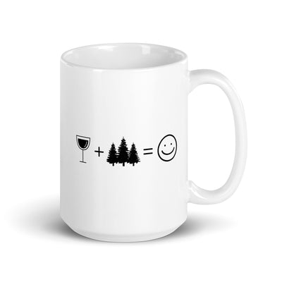Wine Smile Face And Tree - Tasse camping 15oz