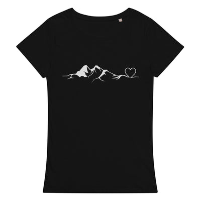 Bergverliebt - Damen Premium Organic T-Shirt berge klettern wandern Deep black
