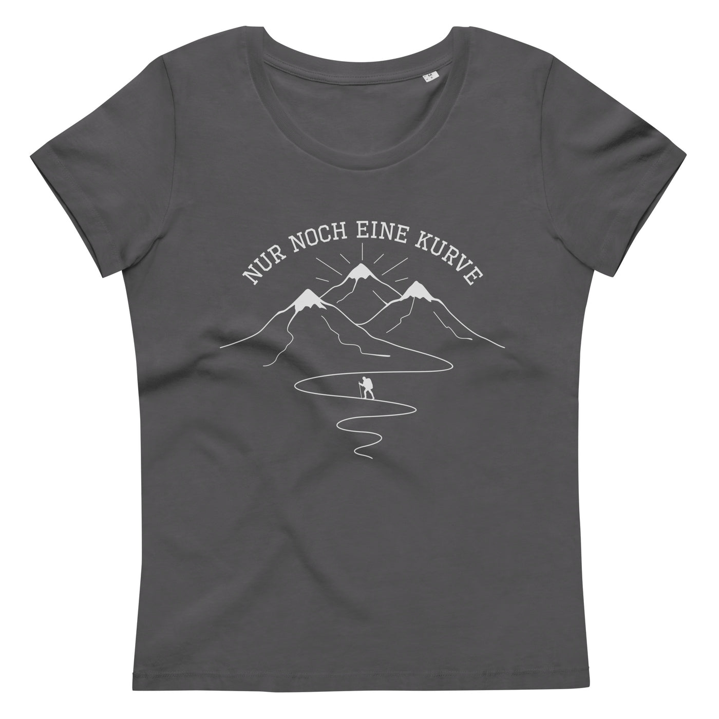 Nur Noch Eine Kurve - Damen Premium Organic T-Shirt berge wandern Anthracite