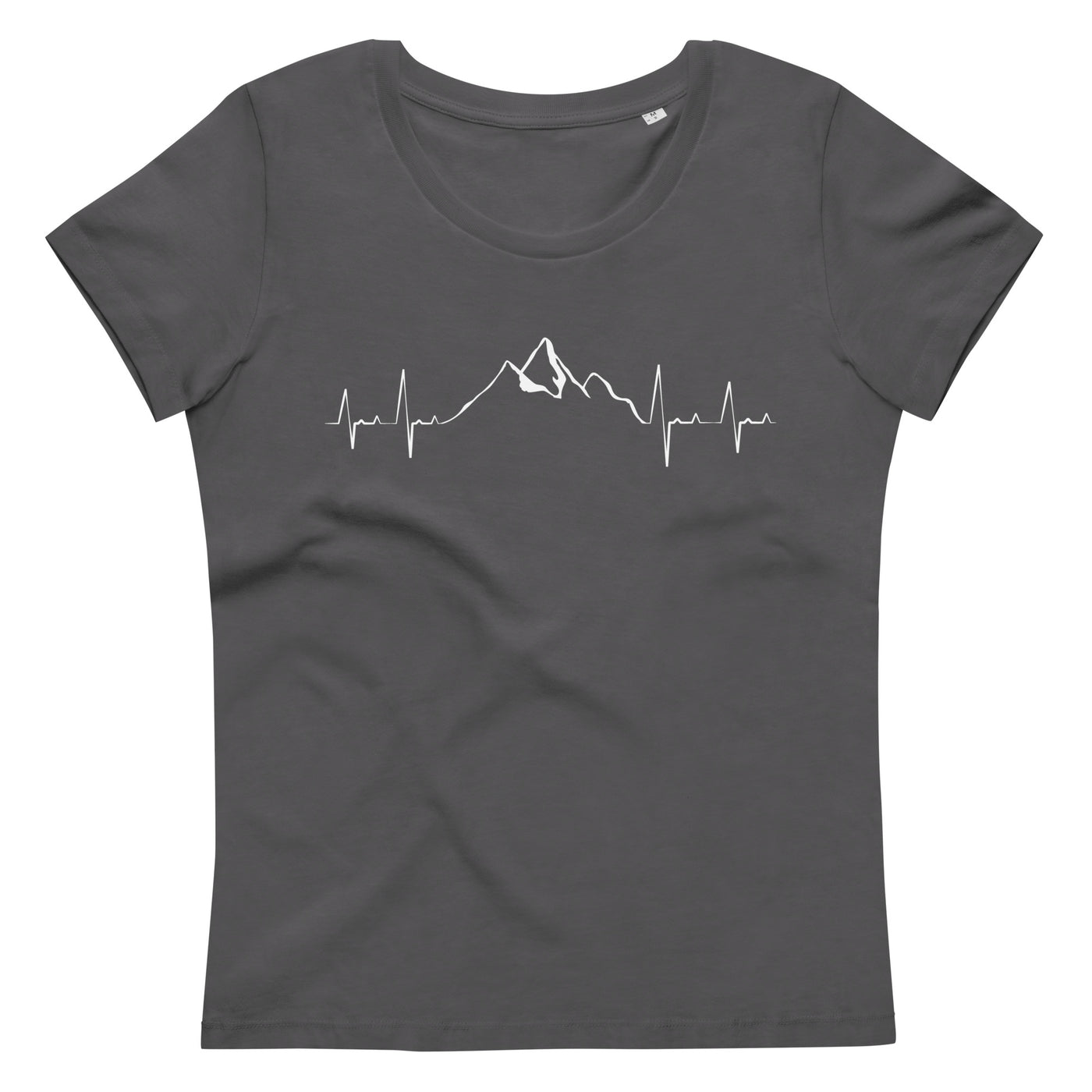 Herzschlag Berge - Damen Premium Organic T-Shirt berge wandern Anthracite