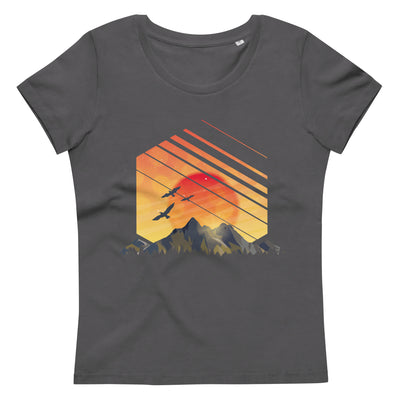 Sonnenaufgang Alpen - Damen Premium Organic T-Shirt berge Anthracite