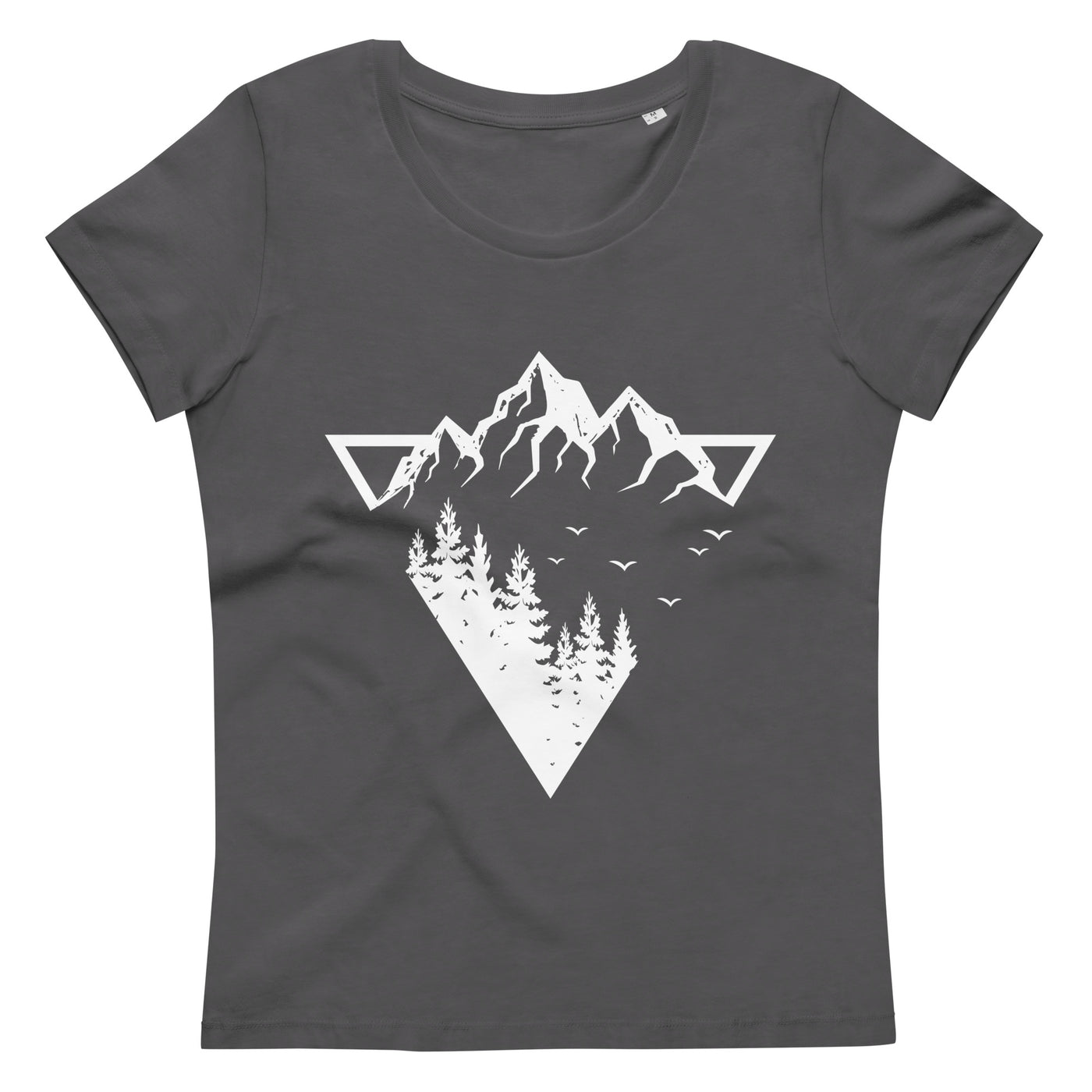 Berge - Geometrisch - Damen Premium Organic T-Shirt berge camping wandern Anthracite