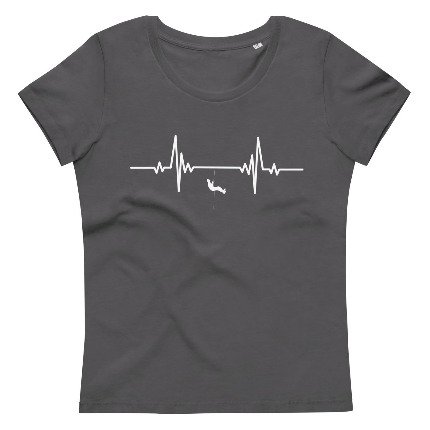 Heartbeat Sport Rock Climbing - Damen Premium Organic T-Shirt klettern Anthracite