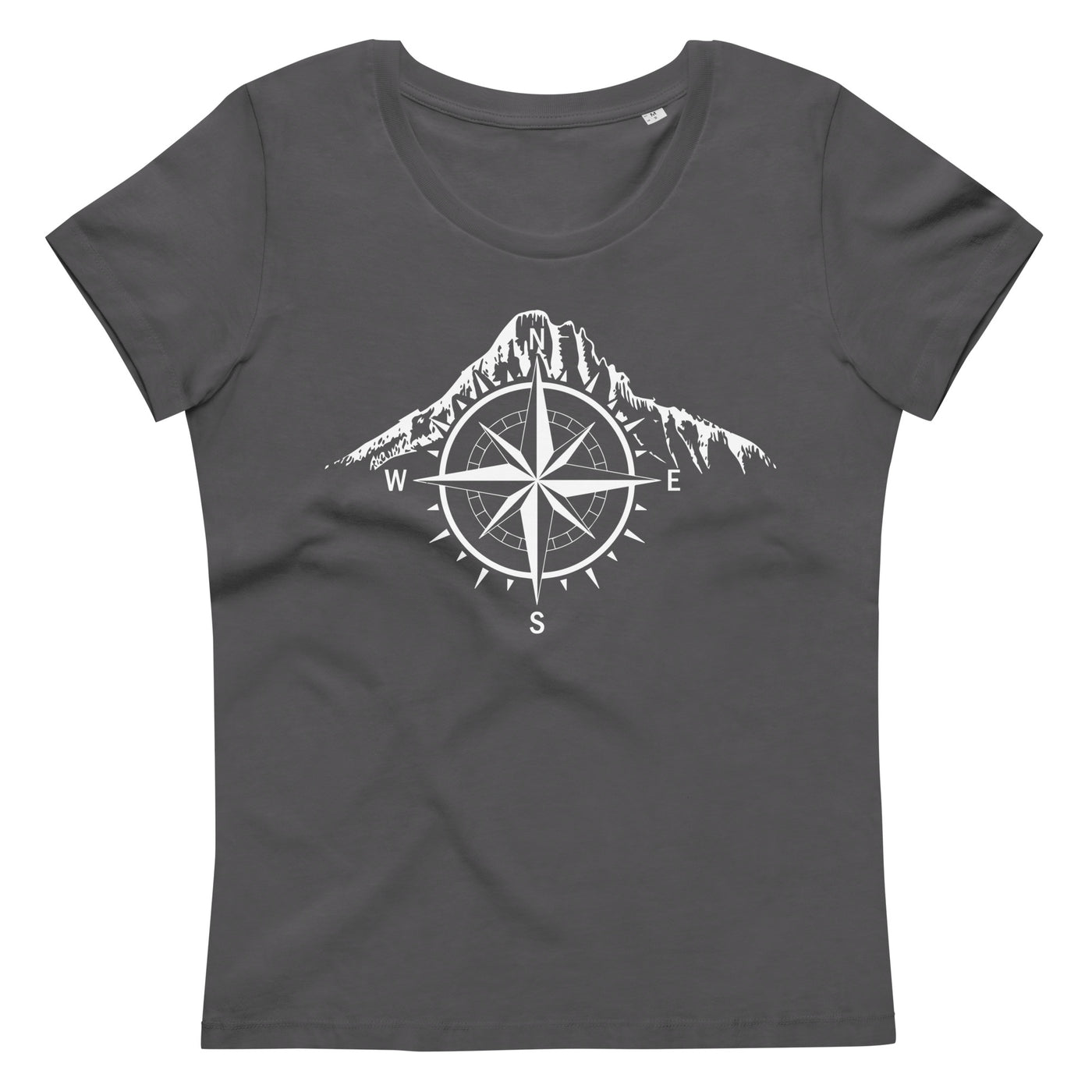 Compass - Mountain - Damen Premium Organic T-Shirt berge Anthracite