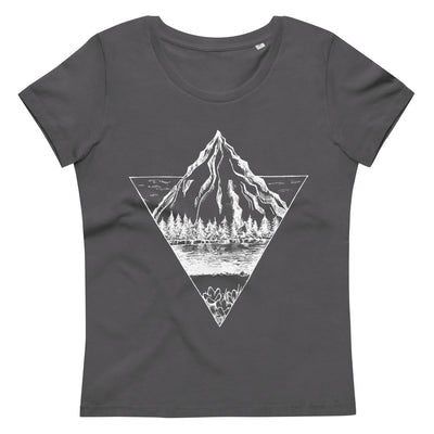 Berg - Geometrisch - Damen Premium Organic T-Shirt berge wandern Anthracite