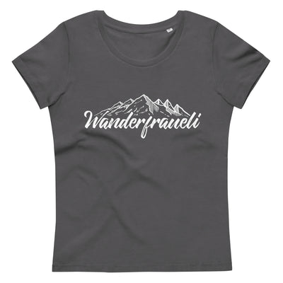 Wanderfraueli - Damen Premium Organic T-Shirt wandern Anthracite