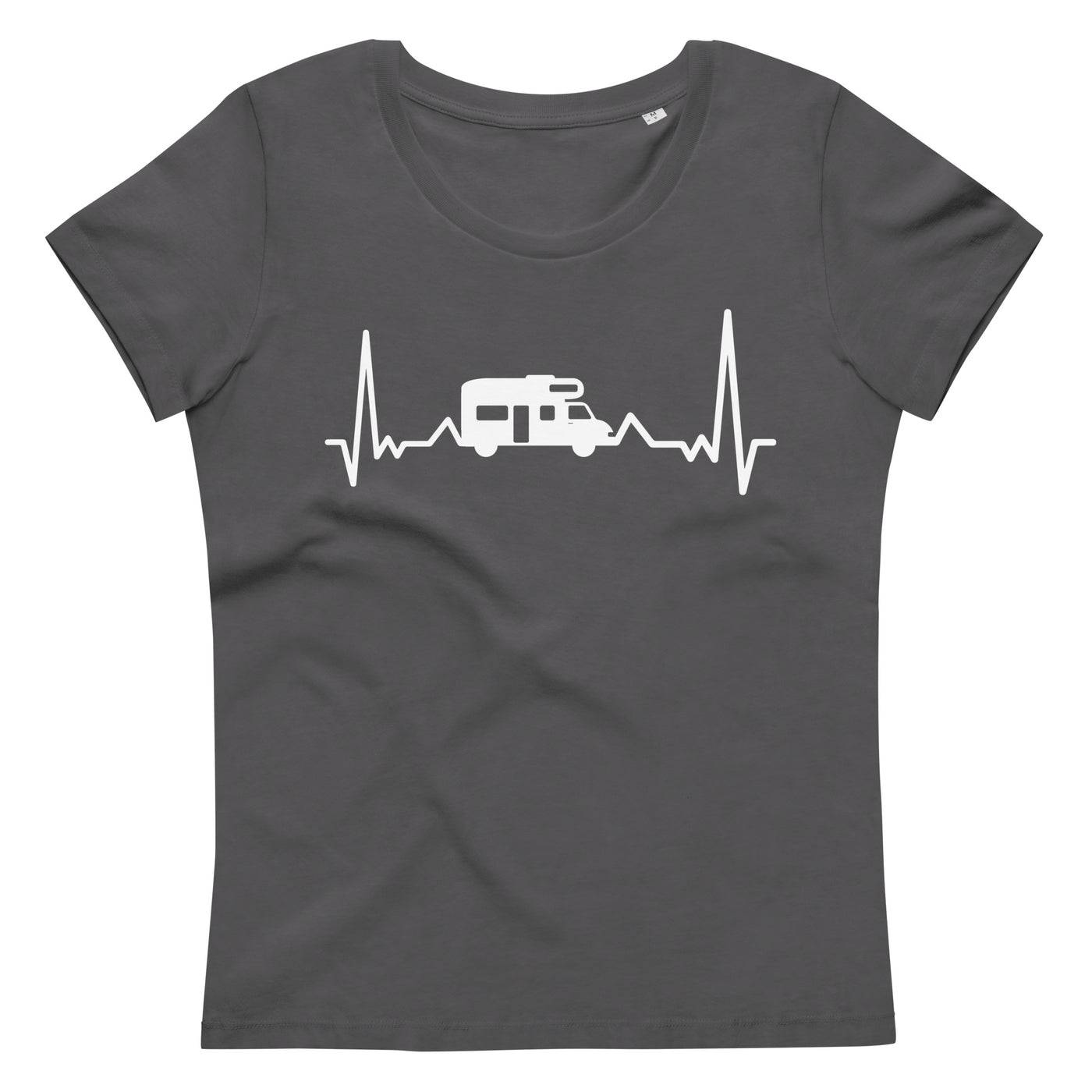 Herzschlag Camping - Damen Premium Organic T-Shirt camping Anthracite