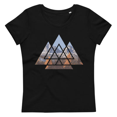 Berge Abstrakt - Damen Premium Organic T-Shirt berge wandern Black