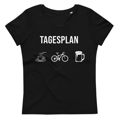 Tagesplan Kaffee, Fahrrad Und Bier - Damen Premium Organic T-Shirt fahrrad Black