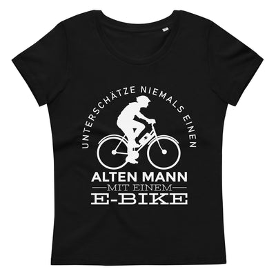 Alter Mann Mit Einem E-Bike - Damen Premium Organic T-Shirt e-bike Black