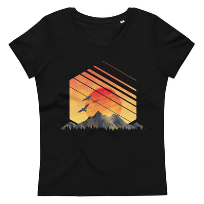 Sonnenaufgang Alpen - Damen Premium Organic T-Shirt berge Black