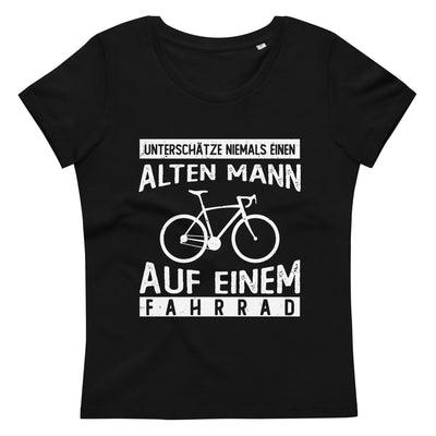 Alter Mann Auf Einem Fahrrad - Damen Premium Organic T-Shirt fahrrad Black