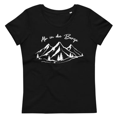 Ab In Die Berge - Damen Premium Organic T-Shirt berge wandern Black