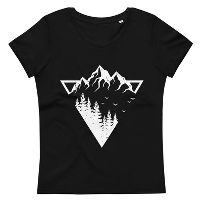 Berge - Geometrisch - Damen Premium Organic T-Shirt berge camping wandern Black