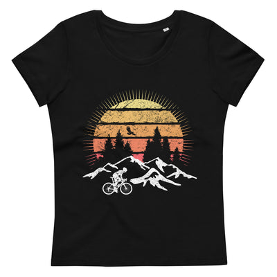 Radfahrer Und Sonne Vintage - Damen Premium Organic T-Shirt fahrrad Black