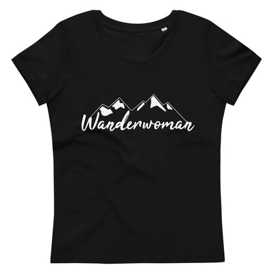 Wanderwoman. - Damen Premium Organic T-Shirt wandern Black