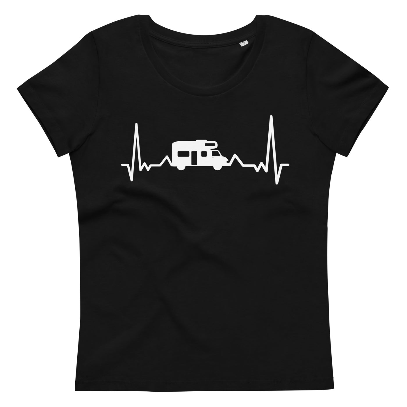Herzschlag Camping - Damen Premium Organic T-Shirt camping Black