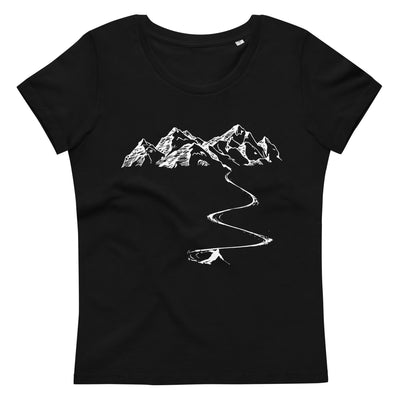 Berge - Kurve Linie - Skifahren - Damen Premium Organic T-Shirt klettern ski xxx yyy zzz 2XL
