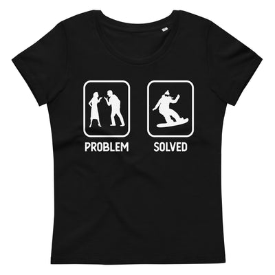 Problem Solved - Frau Snowboarding - Damen Premium Organic T-Shirt snowboarden xxx yyy zzz 2XL