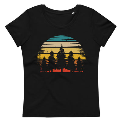 Retro Sonne und Bäume - Damen Premium Organic T-Shirt camping xxx yyy zzz 2XL