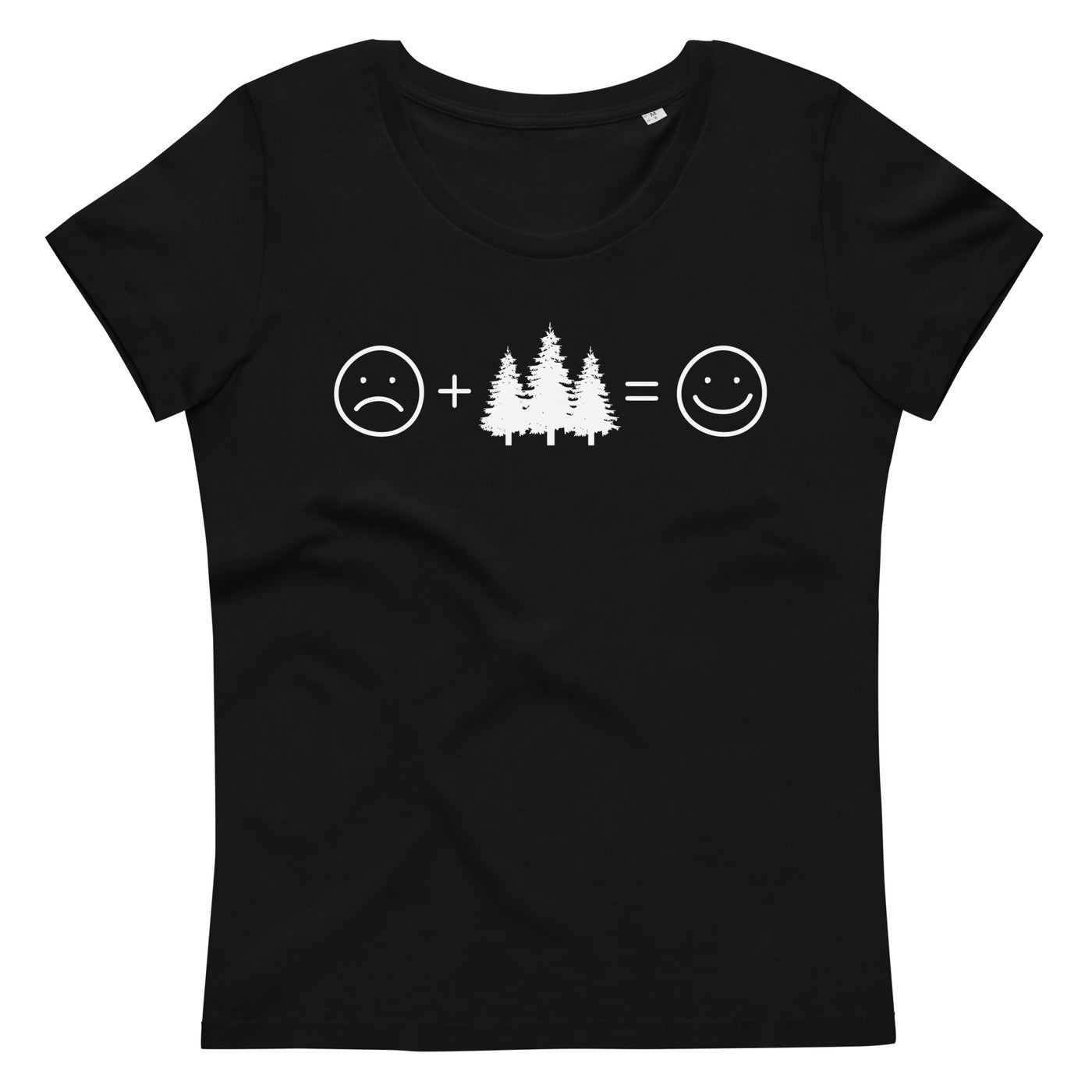 Lächelndes Gesicht und Bäume - Damen Premium Organic T-Shirt camping xxx yyy zzz 2XL