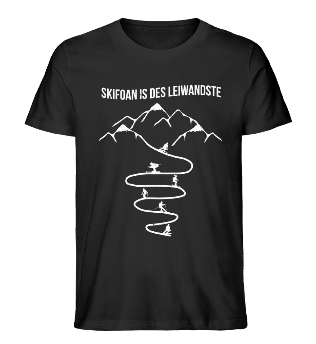 Skifoan is des leiwandste - Herren Organic T-Shirt ski Schwarz