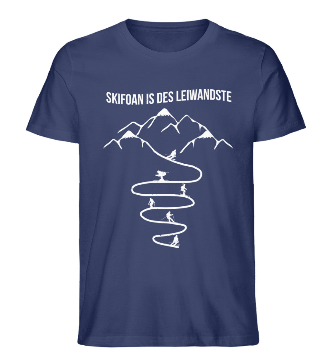 Skifoan is des leiwandste - Herren Organic T-Shirt ski Navyblau