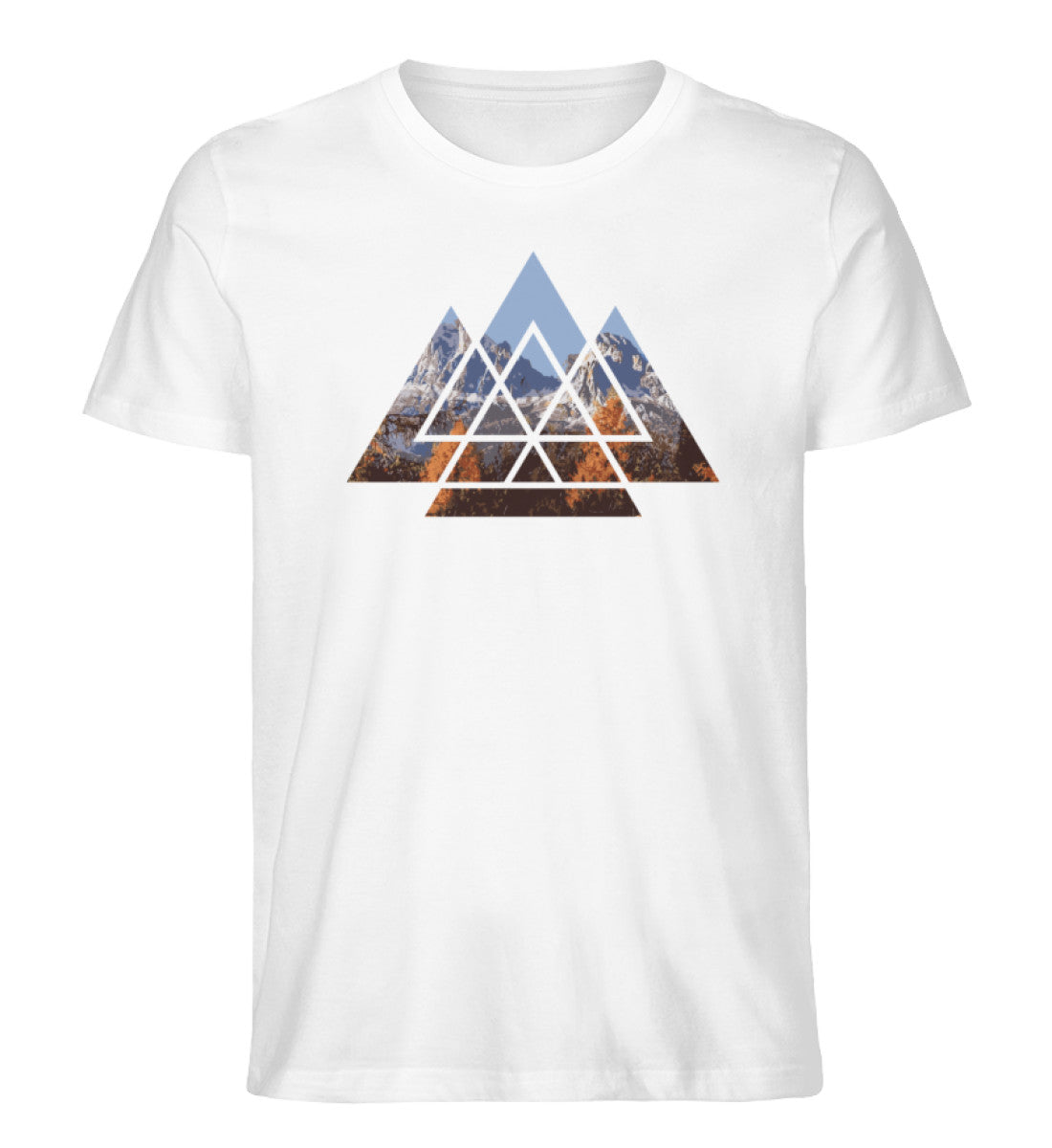 Berge Abstrakt - Herren Organic T-Shirt' berge wandern Weiß