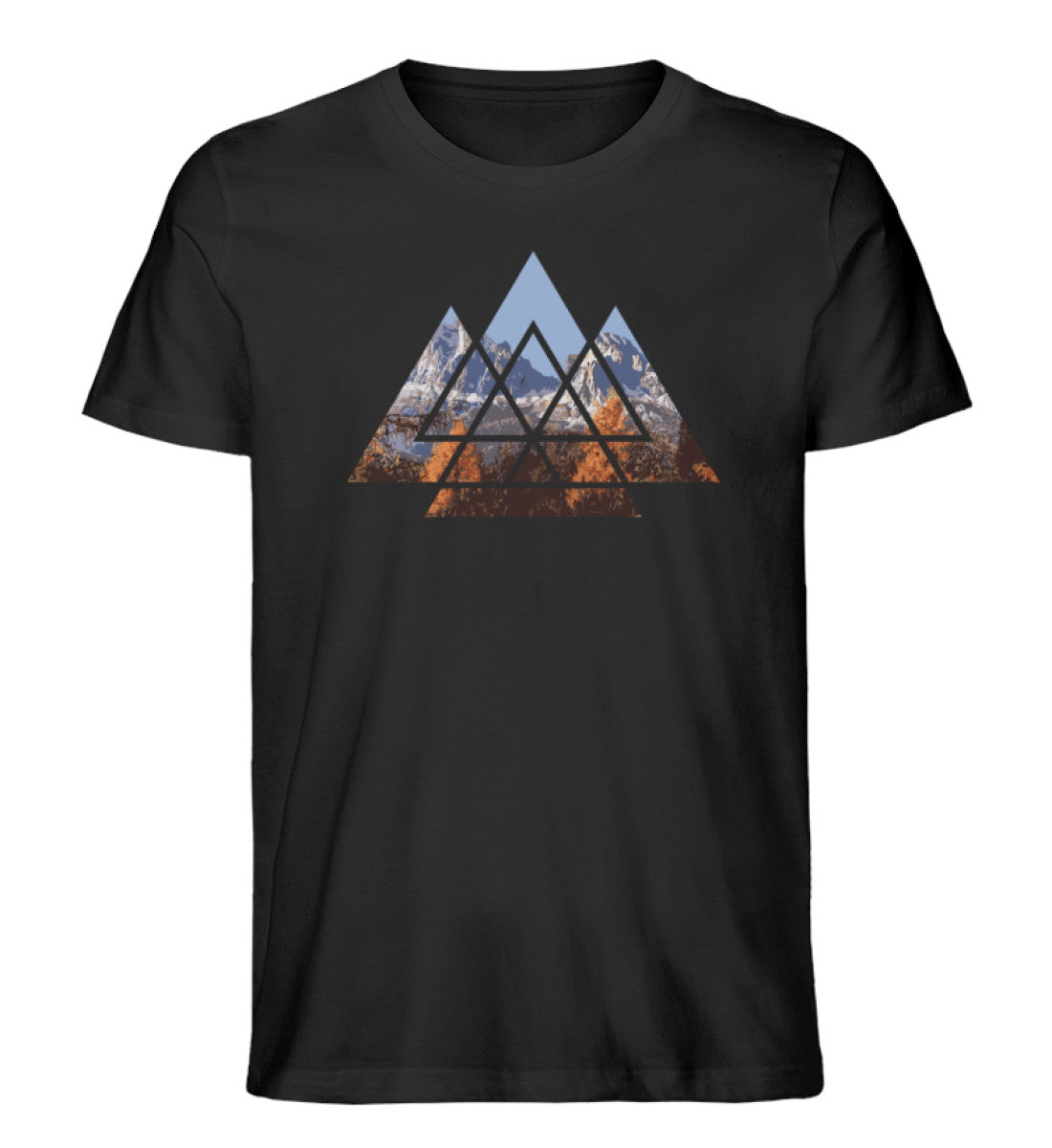 Berge Abstrakt - Herren Organic T-Shirt' berge wandern Schwarz