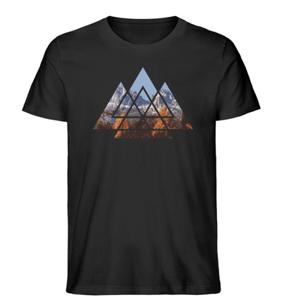 Berge Abstrakt - Herren Organic T-Shirt' berge wandern Schwarz