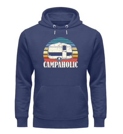 Campaholic - Unisex Premium Organic Hoodie camping Navyblau