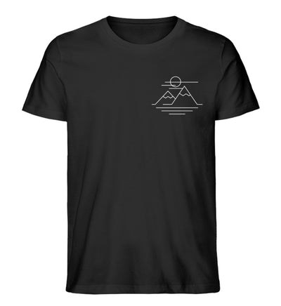 Bergbegeistert - Herren Organic T-Shirt berge Schwarz