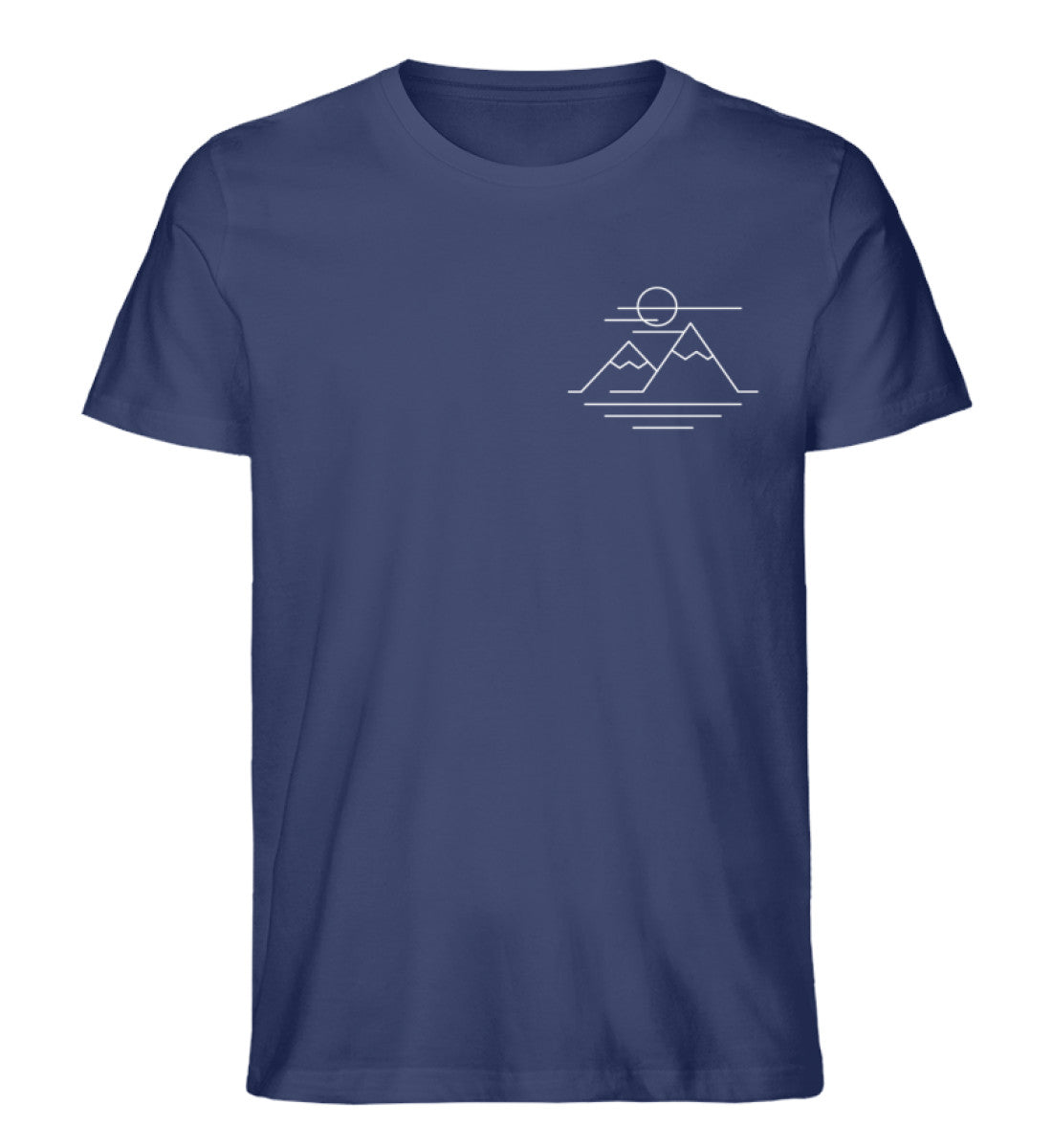 Bergbegeistert - Herren Organic T-Shirt berge Navyblau