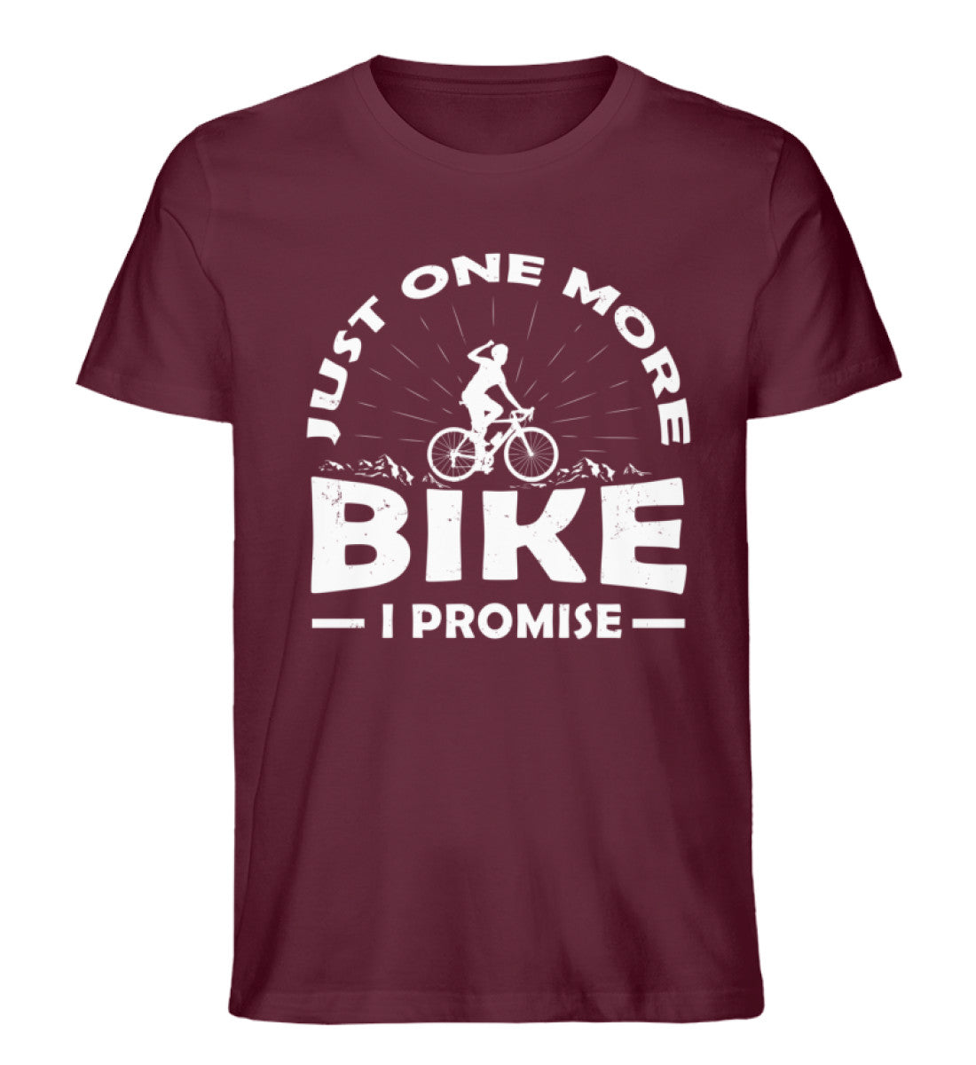 Just one more bike, i promise - Herren Premium Organic T-Shirt fahrrad Weinrot