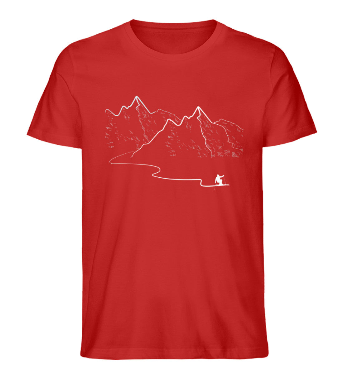 Schifahren - Herren Organic T-Shirt ski Rot