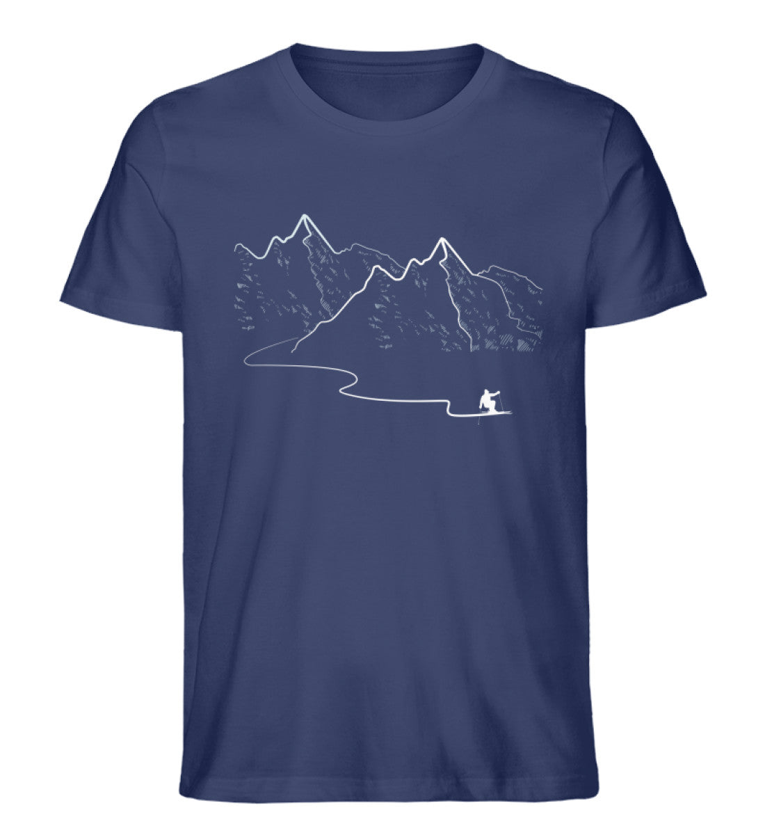 Schifahren - Herren Organic T-Shirt ski Navyblau