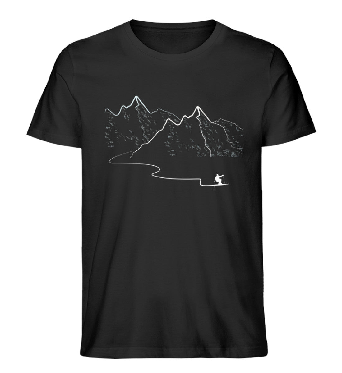 Schifahren - Herren Organic T-Shirt ski Schwarz