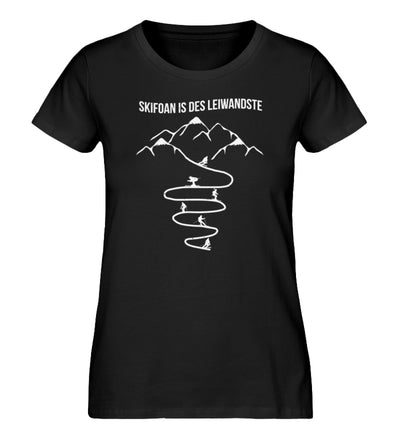 Skifoan is des leiwandste - Damen Premium Organic T-Shirt Schwarz