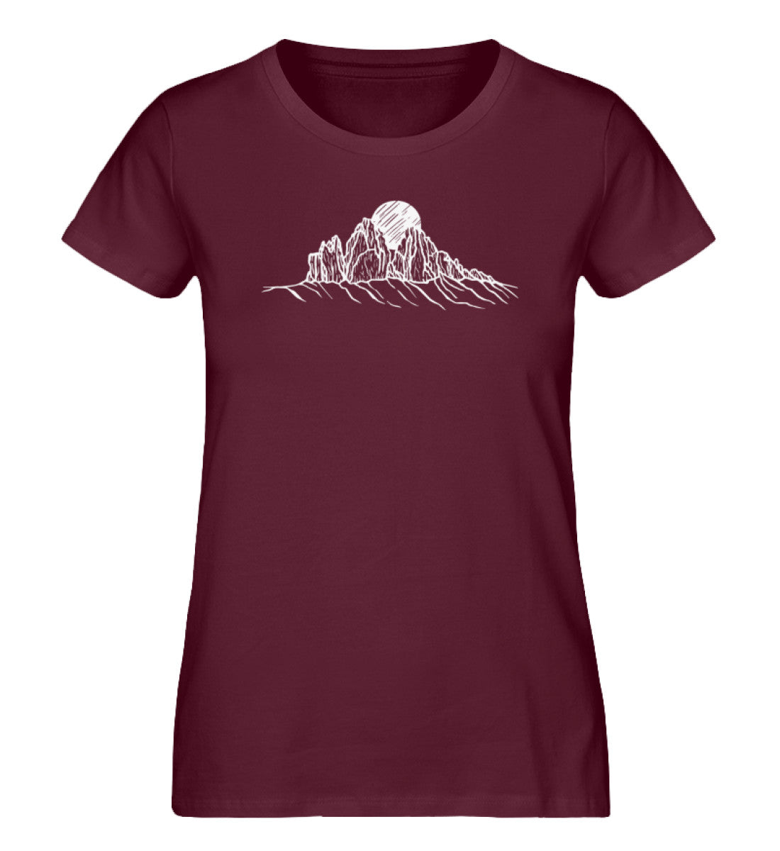Drei Zinnen - Damen Premium Organic T-Shirt berge wandern Weinrot